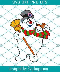 Cute Snowman Christmas Svg, Snowman Svg, Snowman With Broom Svg, Christmas Svg