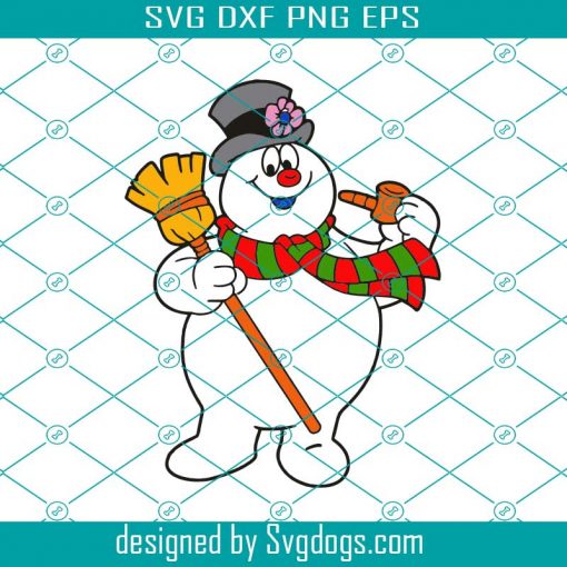 Cute Snowman Christmas Svg, Snowman Svg, Snowman With Broom Svg, Christmas Svg