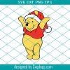 Winnie The Pooh Santa Svg, Winnie the Pooh Christmas Svg, Santa Svg