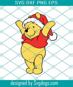 Winnie The Pooh Santa Svg, Winnie the Pooh Christmas Svg, Santa Svg