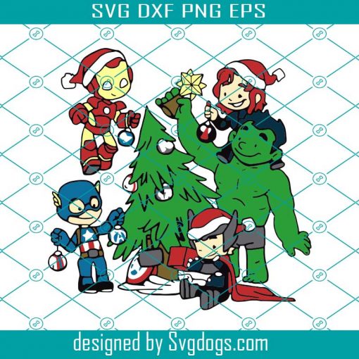 Christmas Tree Svg, Superhero Christmas Svg , Cartoon Svg, Christmas Svg