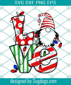 Love Christmas Gnome Svg, Christmas Svg, Gnome Svg