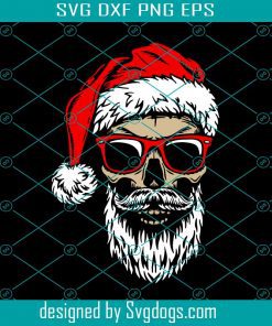 Christmas Mom Skull Sublimation Svg, Christmas Svg, Santa Svg