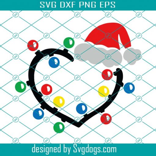 Light Heart And Hat Santa Christmas Svg, Wine Svg, Santa Svg, Snowman Svg, Christmas Svg, Merry Christmas Svg, Bake Svg, Cake Svg