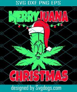 Merryjuana Christmas Funny Marijuana Weed Christmas Svg, Wine Svg, Santa Svg, Snowman Svg, Christmas Svg, Merry Christmas Svg, Bake Svg, Cake Svg