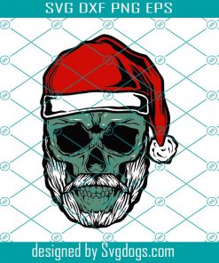 Skull Christmas Svg, Skull Svg, Christmas Svg, Holiday Svg