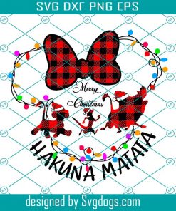 Disney Hakuna Matata Christmas Svg, Merry And Brights Svg, Christmas Holiday 2021 Svg