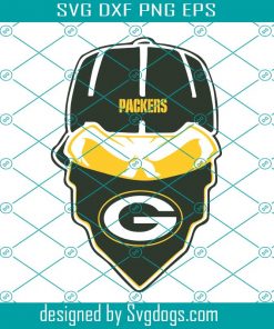 Green Bay Packers Ninja Face Sport Gift Diy Crafts Svg, Sport Svg, Ninja Face Svg