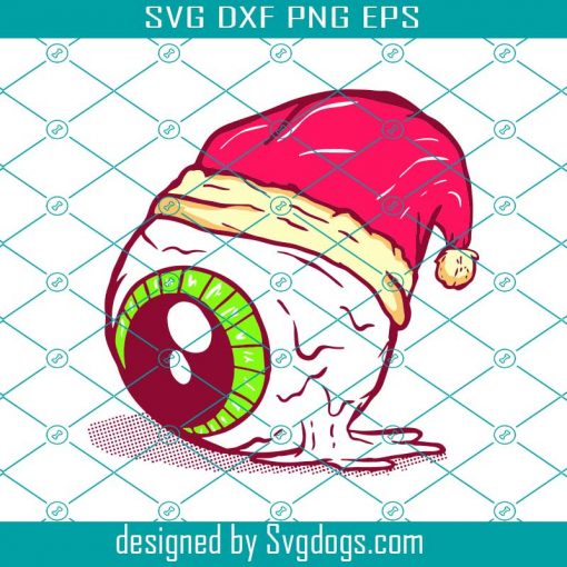 Santa Hat And Eye Ball Svg, Christmas Svg, Santa Svg