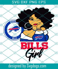 Buffalo Bills Girl Svg, Sport Svg, Buffalo Bills NFL Svg, Bills Football Svg