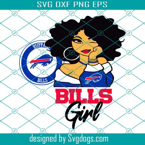 Buffalo Bills Girl Svg, Sport Svg, Buffalo Bills NFL Svg, Bills Football Svg