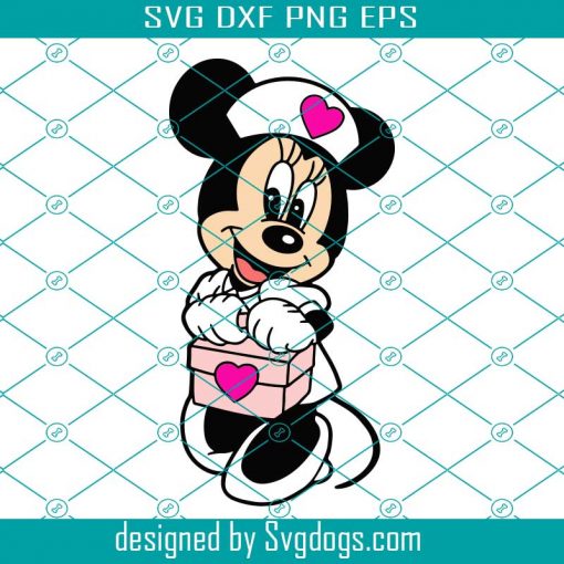 Cartoon Nurse Svg, Valentine Day Svg, Mickey Mouse Svg