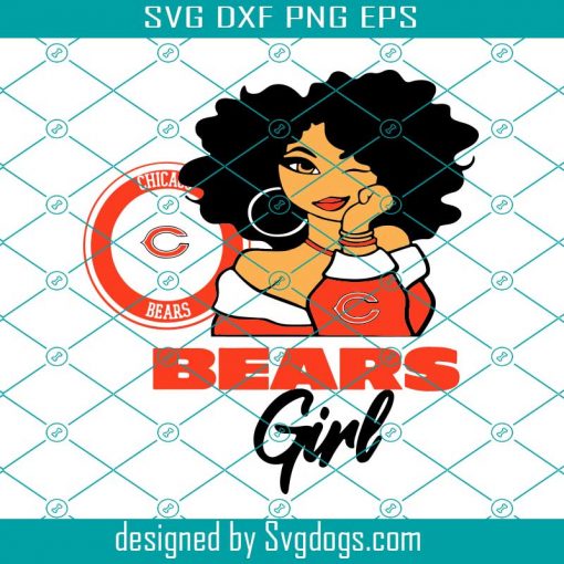 Chicago Bears Girl Svg, Sport Svg, Chicago Bears Svg, Bears NFL Svg