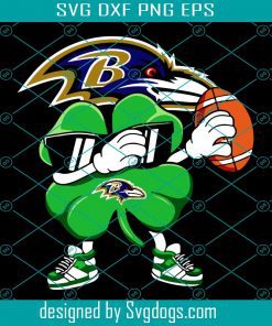 Dabbing Shamrock Football St Patricks Day Baltimore Ravens Svg, Sport Svg, Dabbing Shamrock Svg, Football Svg