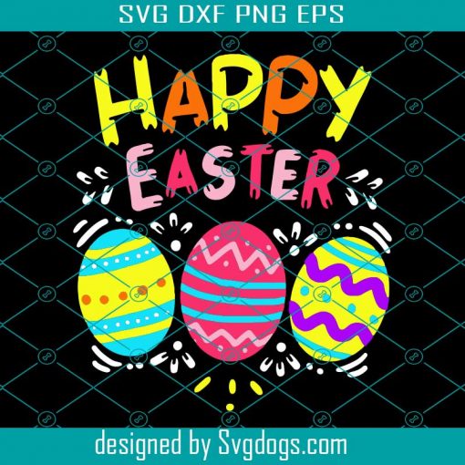 Happy Easter Day Colorful Egg Hunting Svg, Easter Svg, Happy Easter Svg