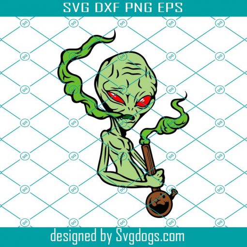 Alien Smoking Weed Svg, Alien Smoking Joint Svg, High as the Moon Svg, Smoking Cannabis Shirt Svg, Smoking Marijuana Svg, Alien Svg