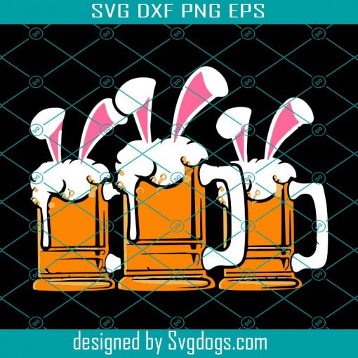 Bunny Beer Drinking Easter Day Svg, Easter Day Svg, Easter Svg, Bunny Svg