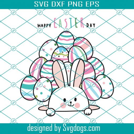 Cute Bunny Happy Easter Day Svg, Easter Day Svg, Easter Bunny Svg