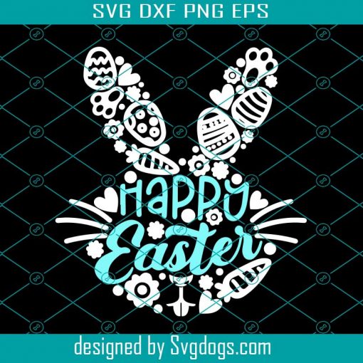 Cute Easter Bunny Face Svg, Easter Day Svg, Happy Easter Svg, Bunny Svg