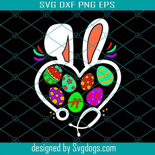 Easter Nurse Heart Bunny Svg, Easter Svg, Easter Day Svg, Easter Svg