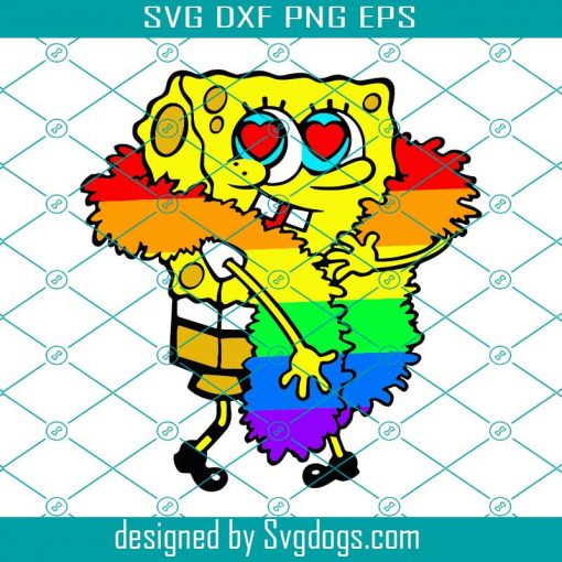 Spongebob Svg, Lgbt Sponge Bob Svg, Spongebob Pride Svg, Gay Pride Svg, Lgbtq Pride Svg, Sponge Bob Svg, Gay Spongebob Svg
