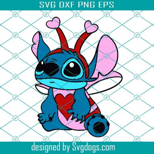 Stitch Love Bug Svg, Disney Svg, Stitch Love Bug Svg, Valentines Svg