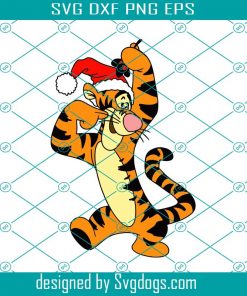 Tiger Christmas Svg, Christmas Santa Svg, Disney Svg, Christmas Svg