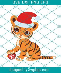 Christmas Tiger Svg , Christmas Svg, Tiger Svg