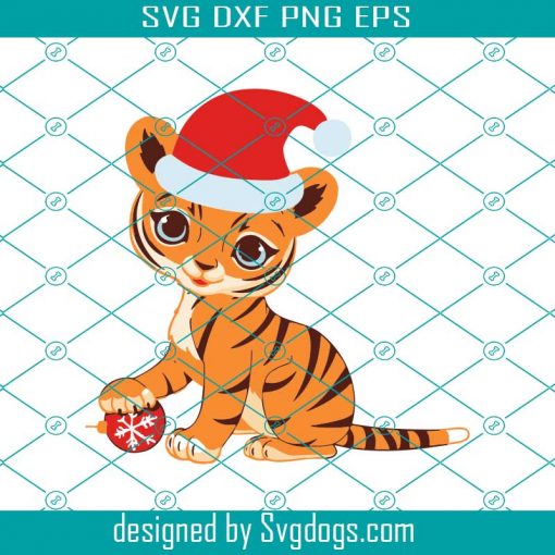 Christmas Tiger Svg , Christmas Svg, Tiger Svg