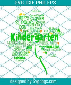 St Patricks Day Shamrock Teacher Name Grade Svg, St. Patrick’s Day Svg, Kindergarten Svg, School Svg