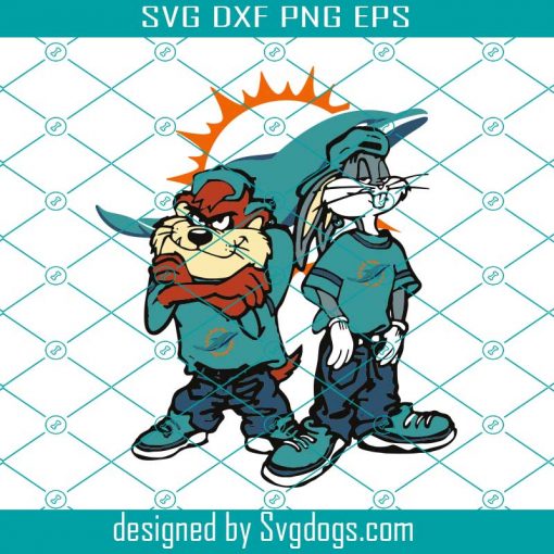 Looney Tunes Hip Hop Miami Dolphins Svg, Sport Svg, Miami Dolphins Svg