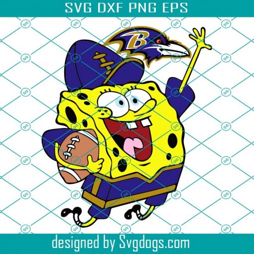 Baltimore Ravens Football Spongebob Svg, Sport Svg, Baltimore Ravens Svg, Ravens Football Team Svg, Ravens Svg