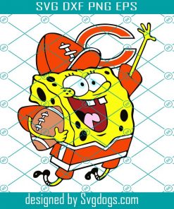 Chicago Bears Football Spongebob Svg, Sport Svg, Chicago Bears Svg, Bears NFL Svg, Super Bowl Svg, Chicago Football Svg