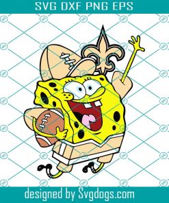 New Orleans Saints Football Spongebob Svg, Sport Svg, New Orleans Saints Svg, Saints Football Team, Saints Svg, New Orleans Svg, Super Bowl Svg