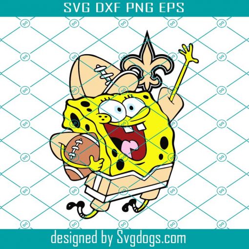 New Orleans Saints Football Spongebob Svg, Sport Svg, New Orleans Saints Svg, Saints Football Team, Saints Svg, New Orleans Svg, Super Bowl Svg