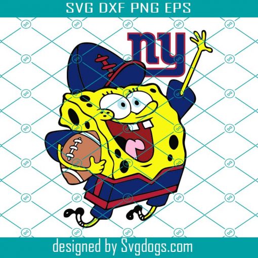 New York Giants Football Spongebob Svg, Sport Svg, New York Giants Svg, Giants Svg, NY Giant Svg, Super Bowl Svg, Football Teams Svg, Sport Teams Svg, NFL Svg