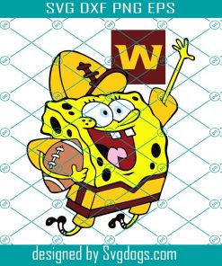 Washington Football Team Spongebob Svg, Sport Svg, Washington Svg, Washington Football Team Svg, Washington Logo Svg