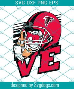 Mickey Loves Falcons Svg, Sport Svg, Atlanta Falcons Svg, Disney Svg