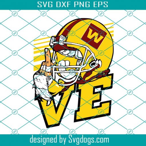 Love Washington Football Team NFL Svg, Sport Svg, Love Svg