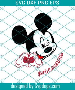 Mickey Loves Buccaneers Svg , Sport Svg, Mickey Svg, Disney Svg