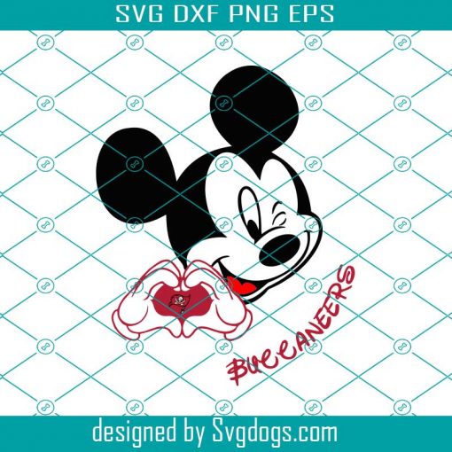 Mickey Loves Buccaneers Svg , Sport Svg, Mickey Svg, Disney Svg