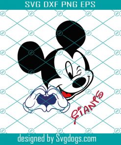 Mickey Loves Giants Svg, Sport Svg, New York Giants Svg, Disney Svg