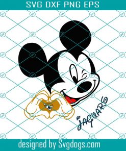 Mickey Loves Jaguars Svg, Sport Svg, Jacksonville Jaguars Svg, Disney Svg