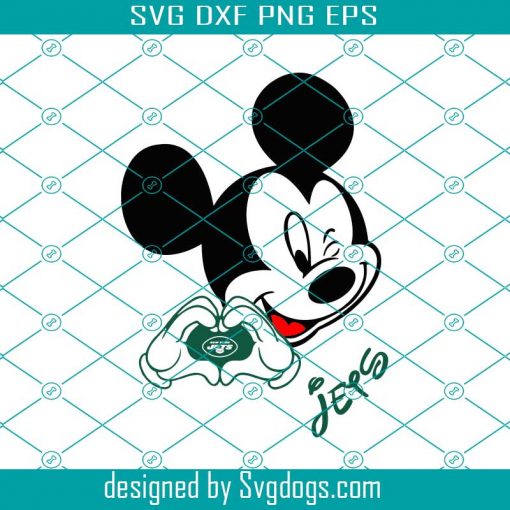 Mickey Loves Jets Svg, Sport Svg, New York Jets Svg, Disney Svg