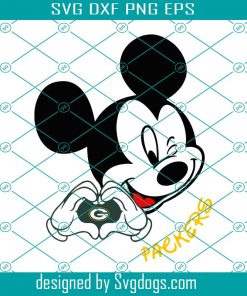 Mickey Loves Packers Svg, Sport Svg, Green Bay Packers Svg, Disney Svg