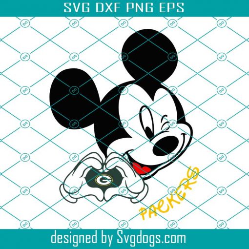 Mickey Loves Packers Svg, Sport Svg, Green Bay Packers Svg, Disney Svg