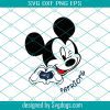 Mickey Loves Panthers Svg, Sport Svg, Carolina Panther Svg, Disney Svg