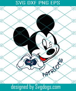 Mickey Loves Patriots Svg, Sport Svg, Disney Svg, Mickey Svg