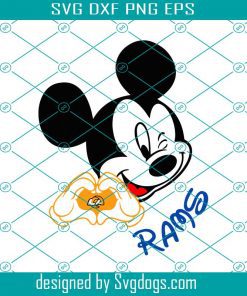 Mickey Loves Rams Svg, Sport Svg, Los Angeles Rams Svg, Disney Svg, Mickey Svg