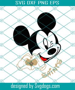 Mickey Loves Saints Svg, New Orleans Saints Svg, Disney Svg, Mickey Svg